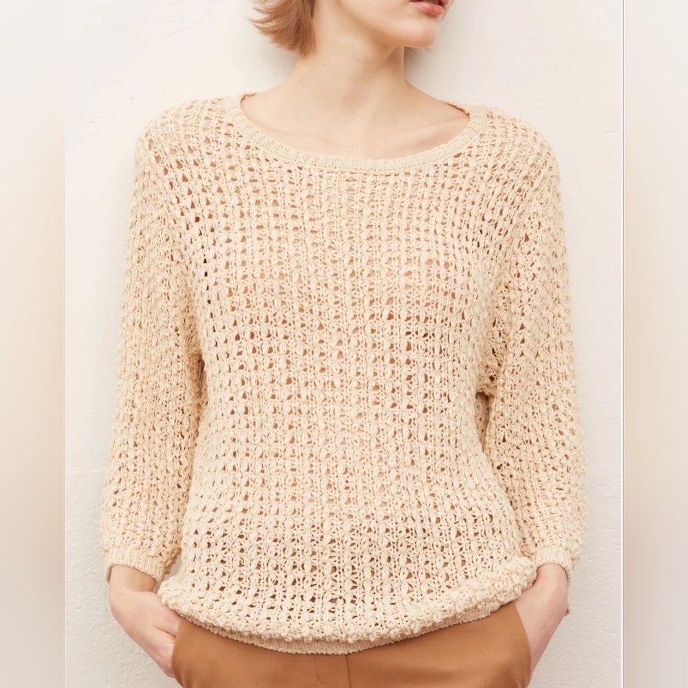 Open Weave "Macrame" Sweater